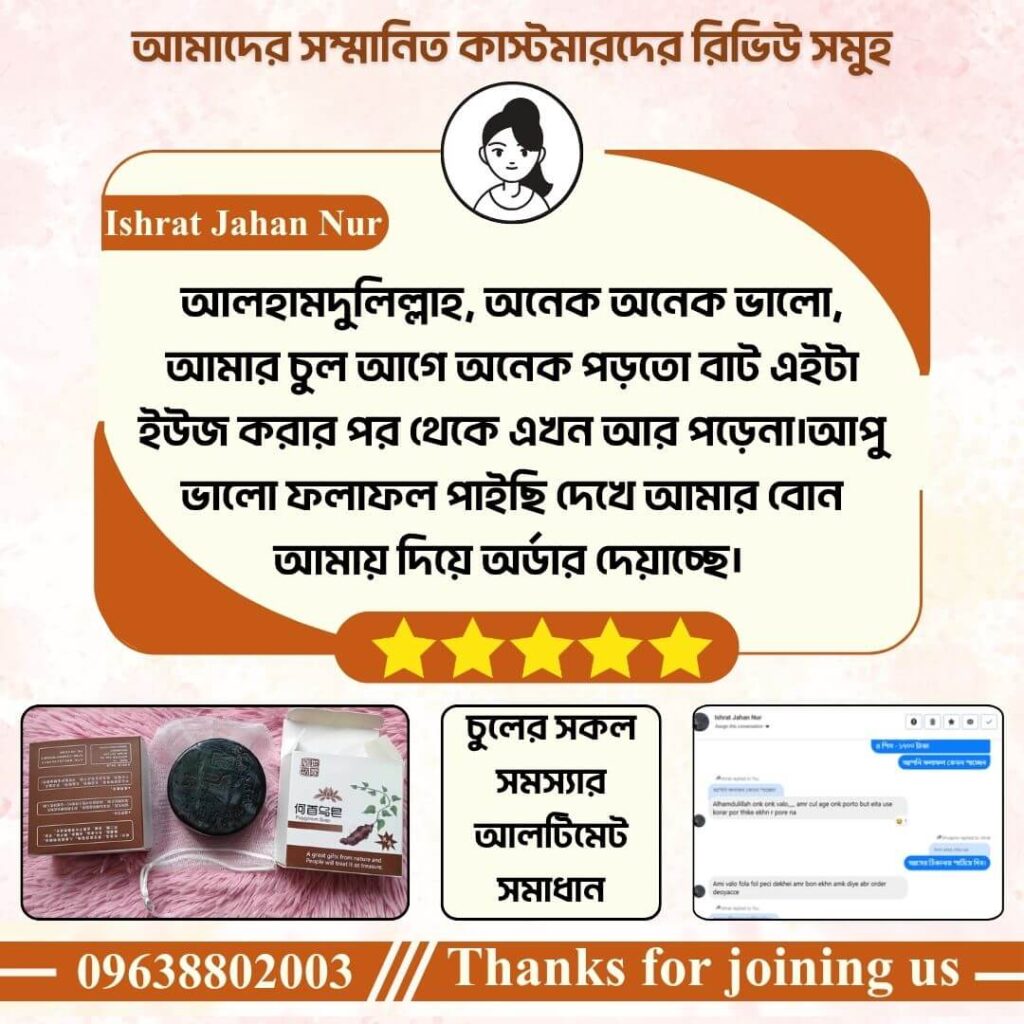 Polygonum Multiflorum Hair Darkening Soap and Natural Grey Hair Coverage Shampoo Bar by Shopno Global Shop